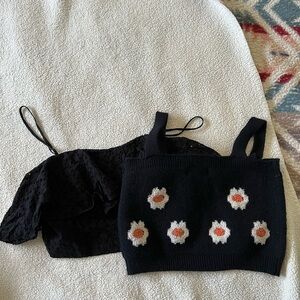 Summer black tank tops